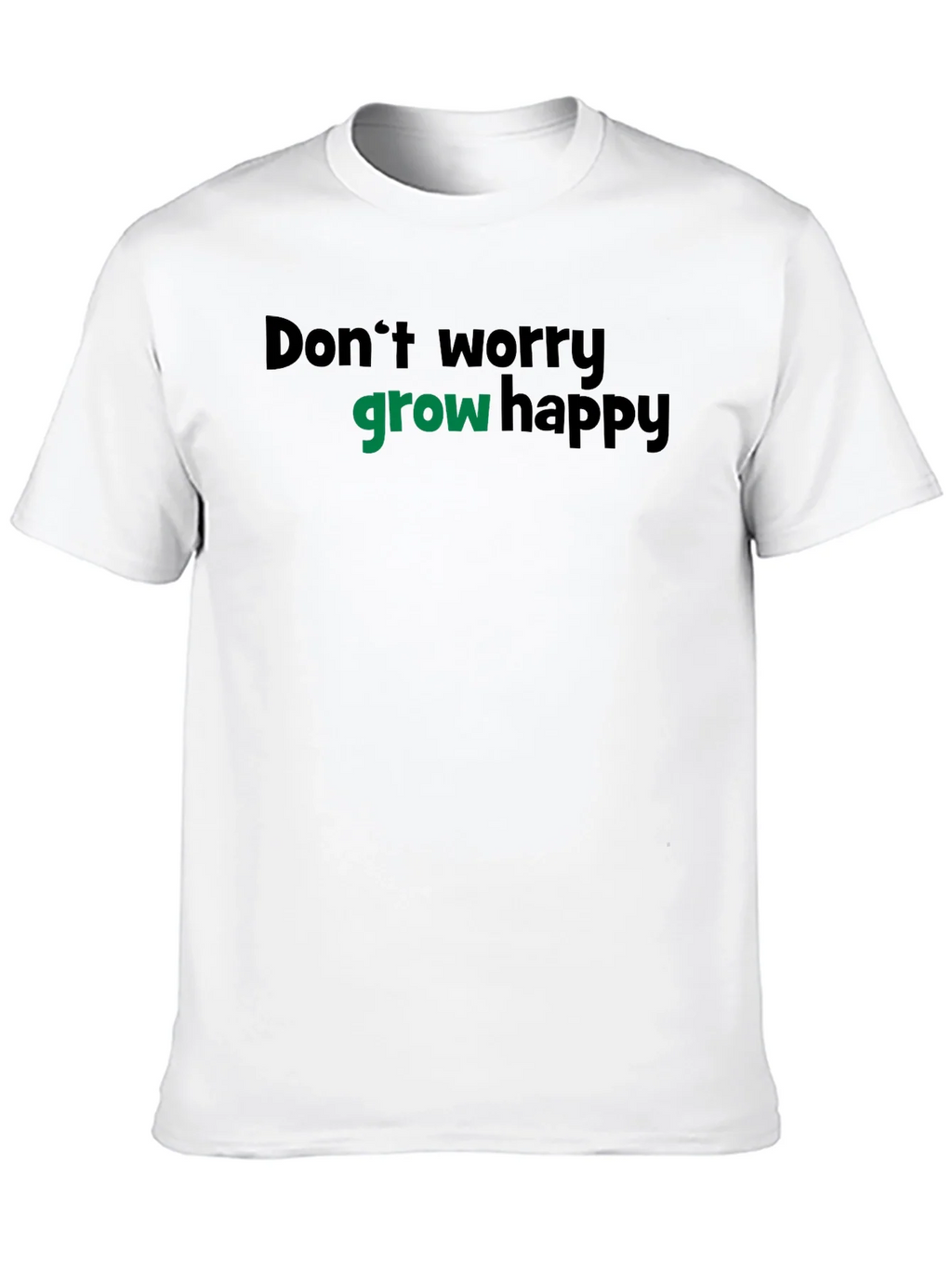 Grow Happy T-Shirt - Black Cotton Tee product image 9