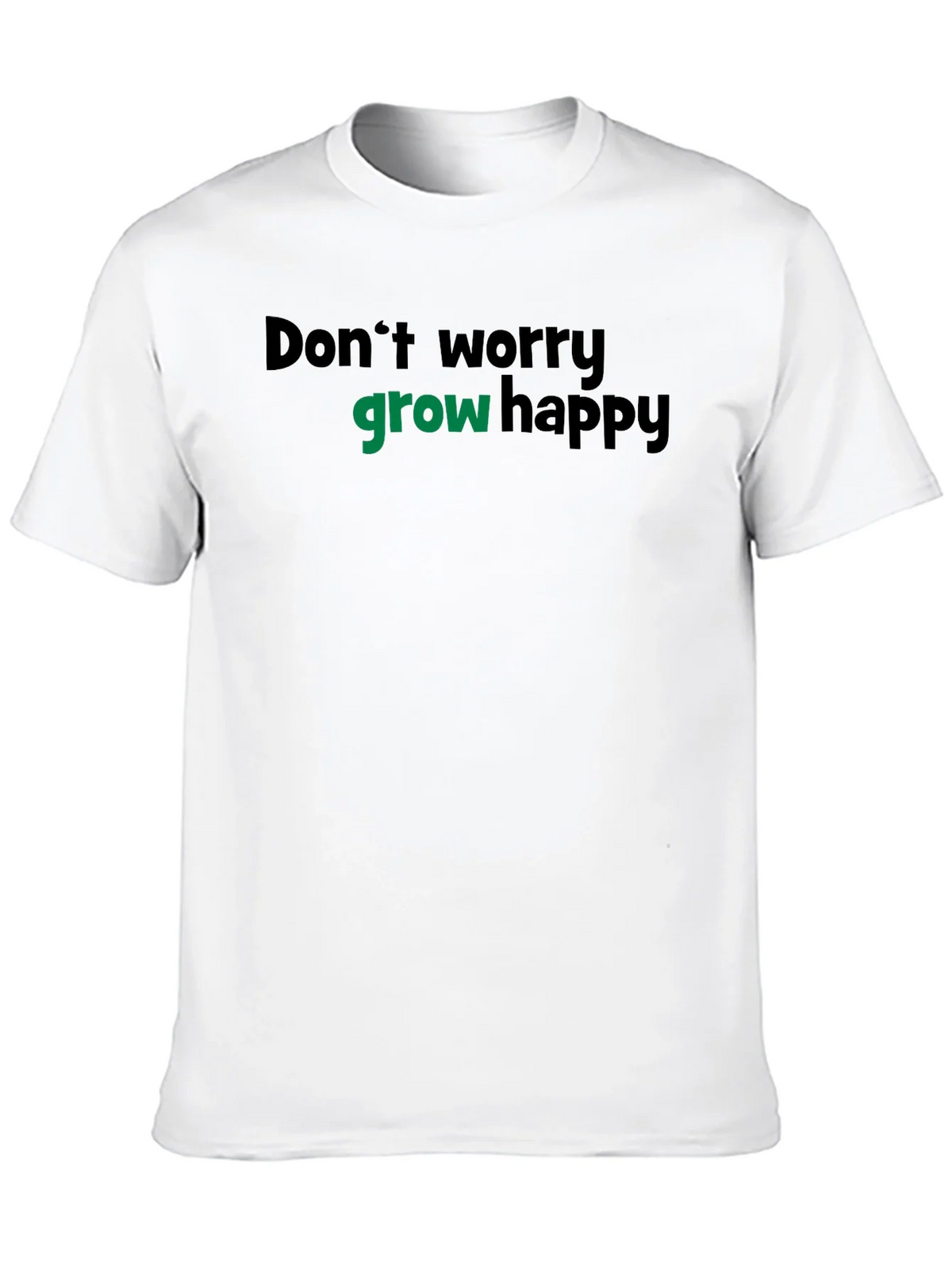 Grow Happy T-Shirt - Black Cotton Tee product image 9