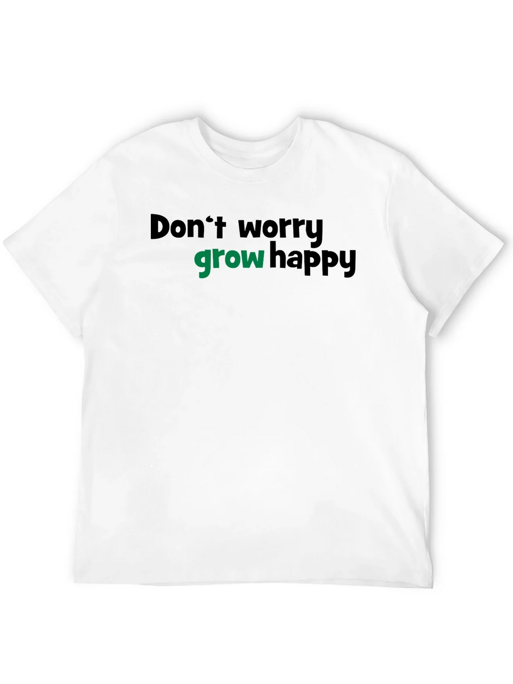 Grow Happy T-Shirt - Black Cotton Tee product image 11