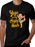 Yoga is My Happy Hour Graphic Tee product image 1