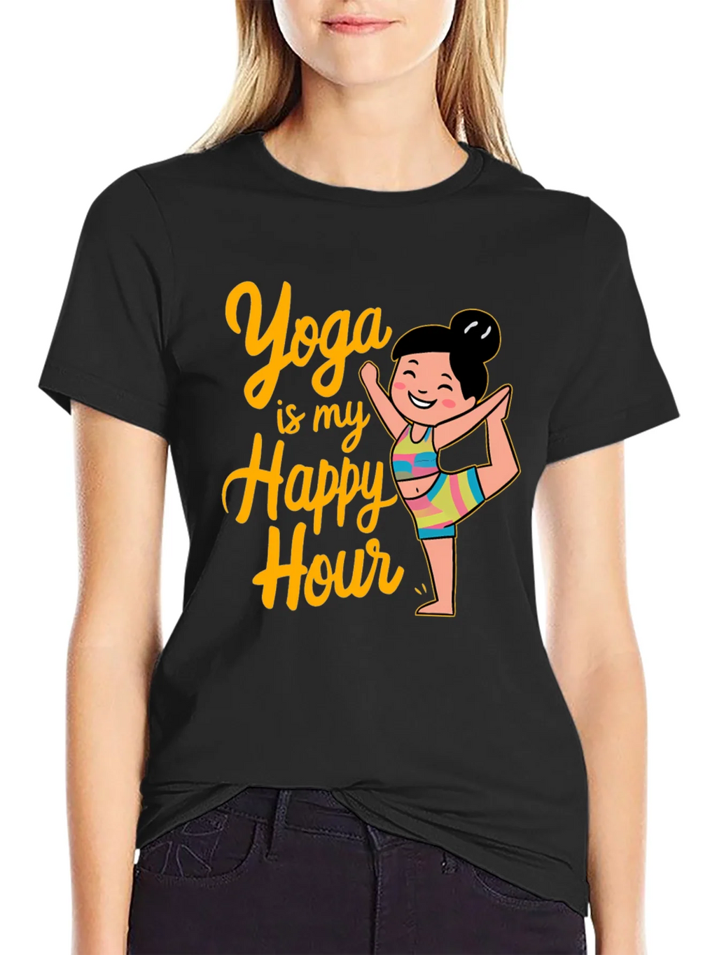 Yoga is My Happy Hour Graphic Tee product image 2