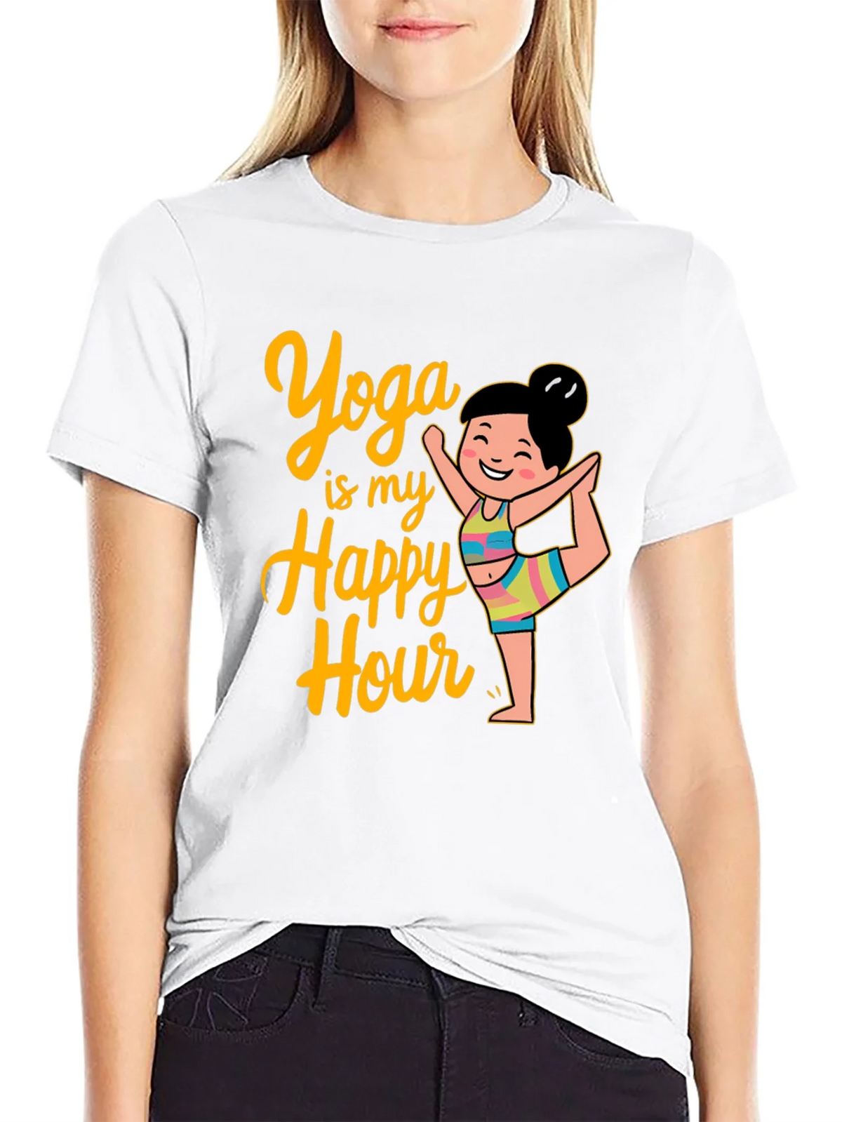 Yoga is My Happy Hour Graphic Tee product image 7