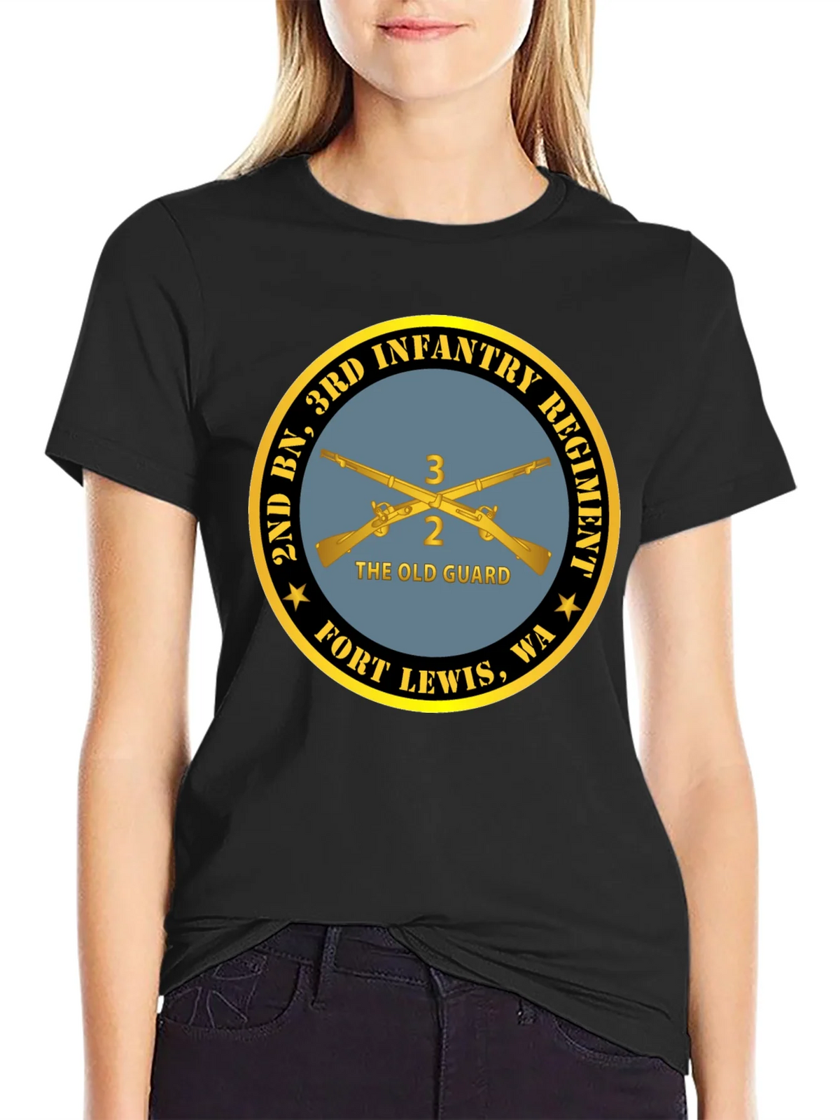 2nd BN 3rd Infantry Regiment Black T-Shirt product image 2