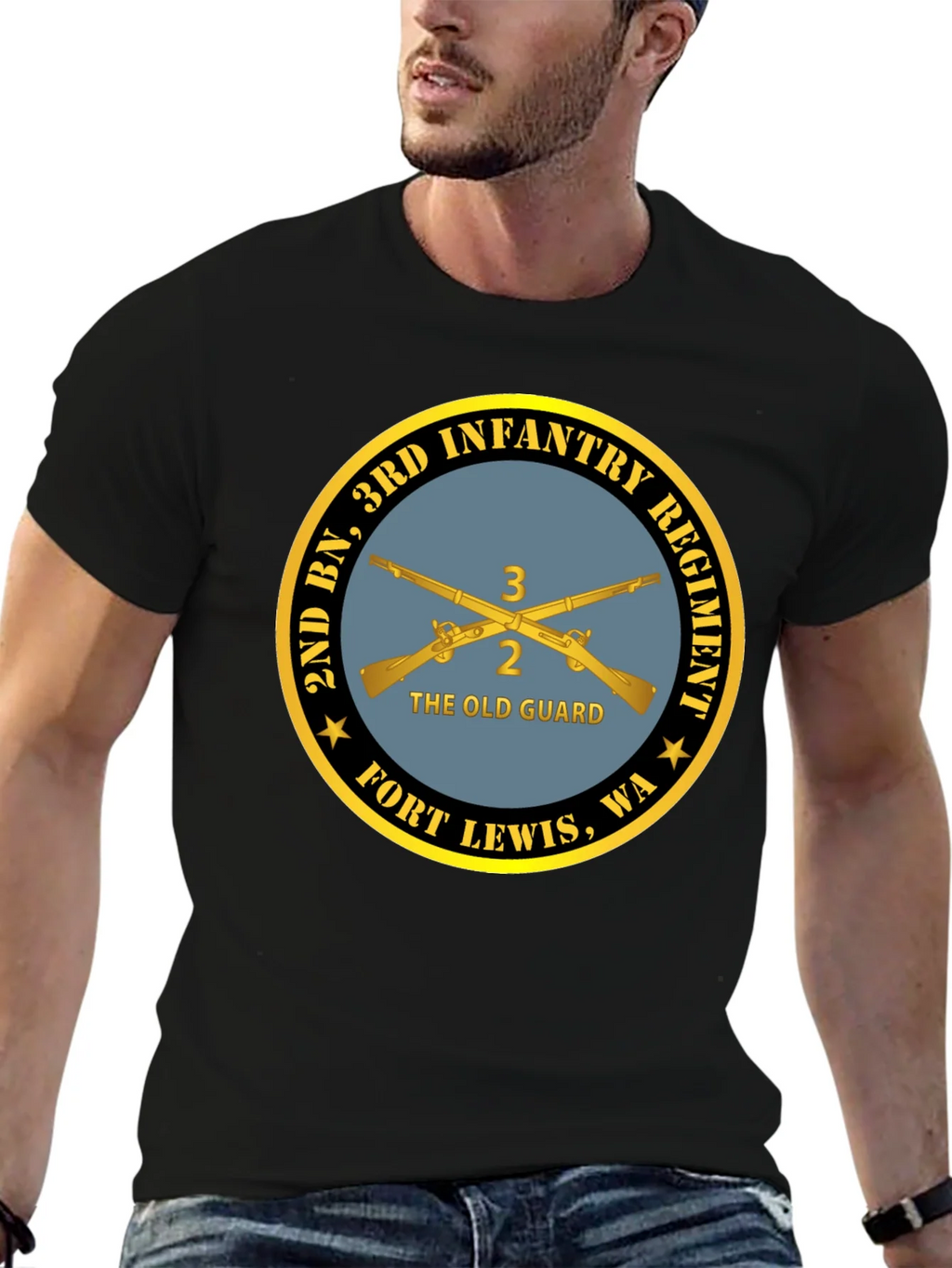 2nd BN 3rd Infantry Regiment Black T-Shirt product image 6