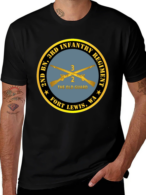 2nd BN 3rd Infantry Regiment Black T-Shirt product image 1