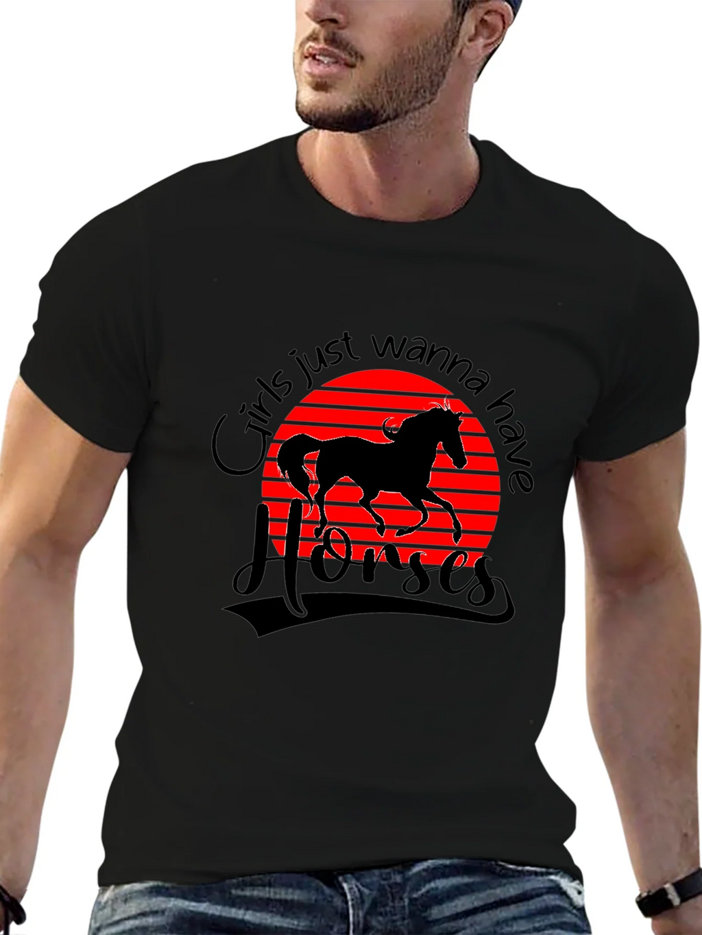 Girls Just Wanna Have Horses T-Shirt product image 6