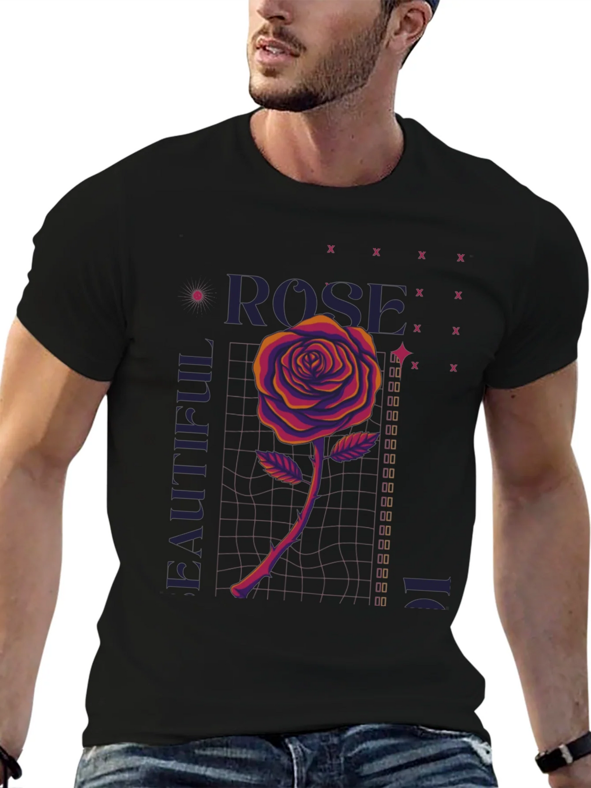 Rose Graphic Print Tee - Beautiful Design product image 6