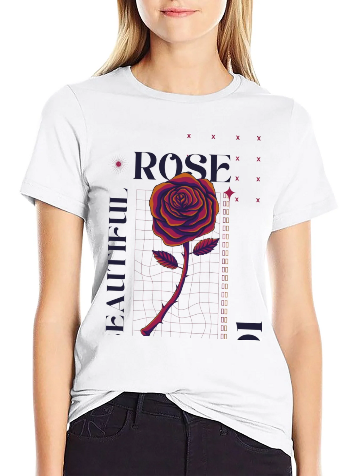 Rose Graphic Print Tee - Beautiful Design product image 8