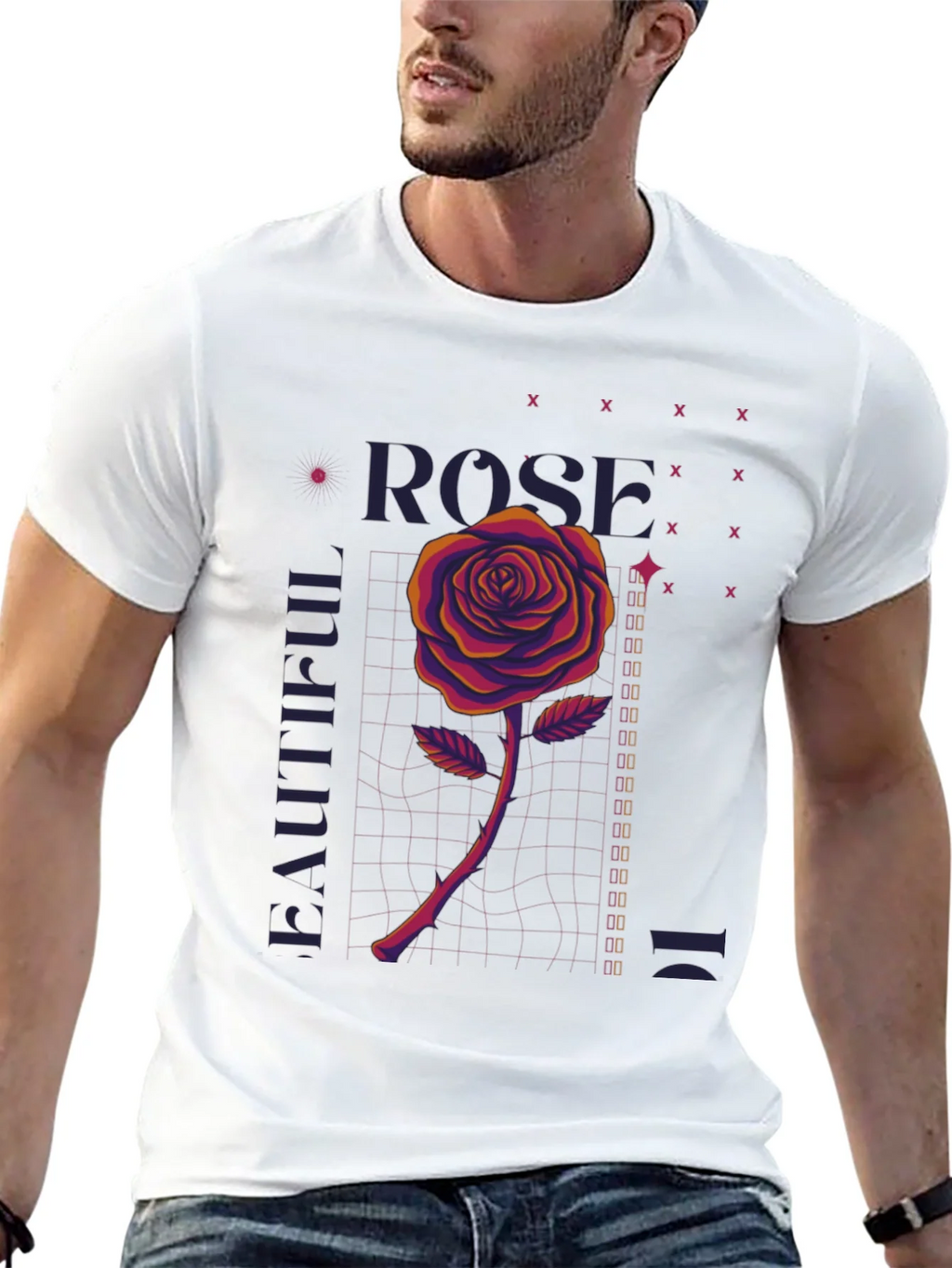 Rose Graphic Print Tee - Beautiful Design product image 12