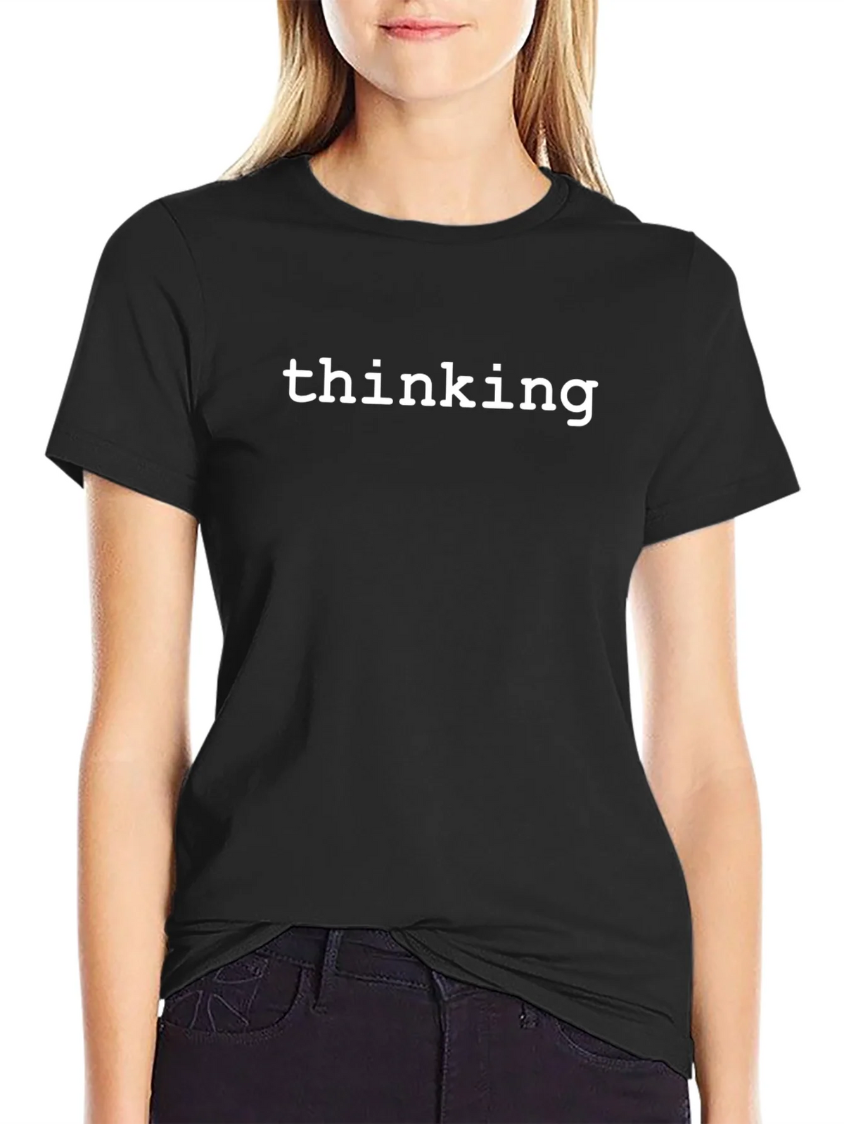 Thinking T-Shirt: Smart & Simple Black Tee product image 2
