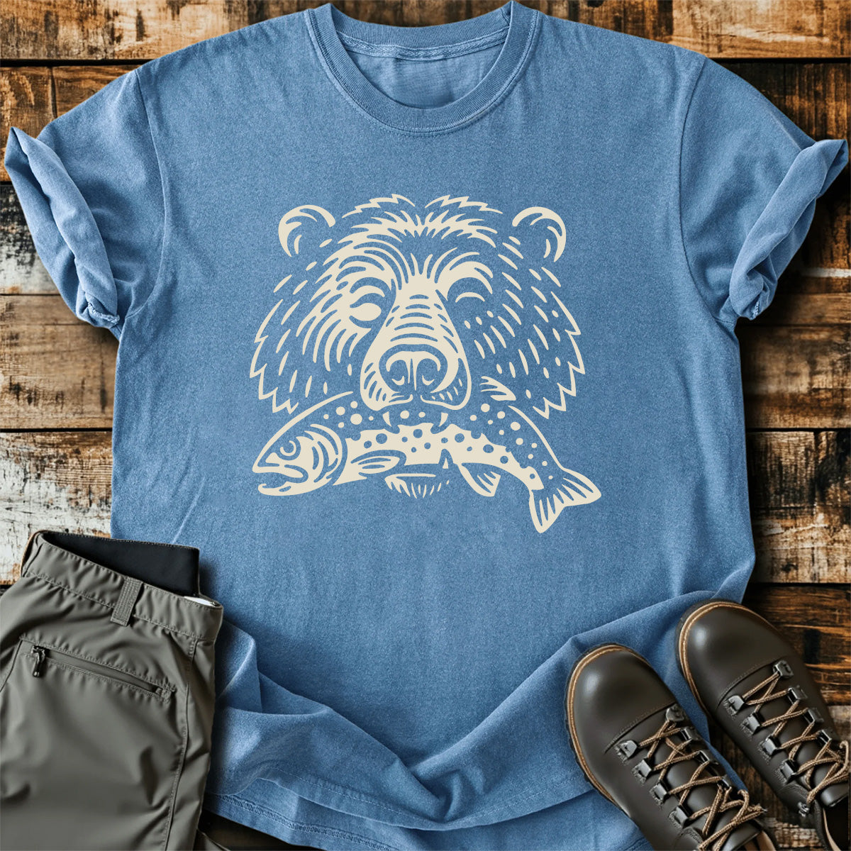 Wild Bear Fishing Outdoor T-Shirt product image 5