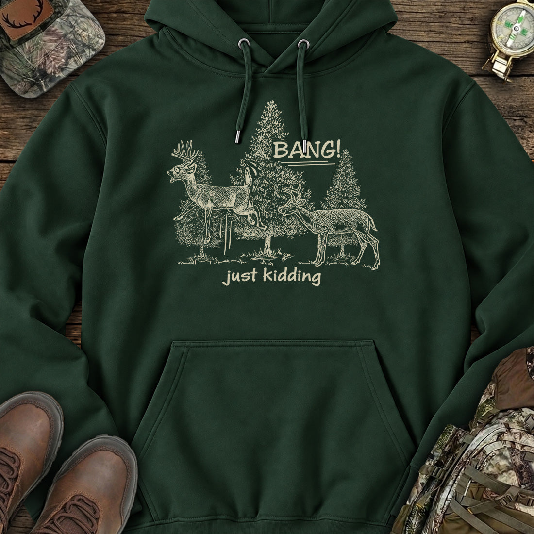 Bang Just Kidding Deer Hoodie product image 1