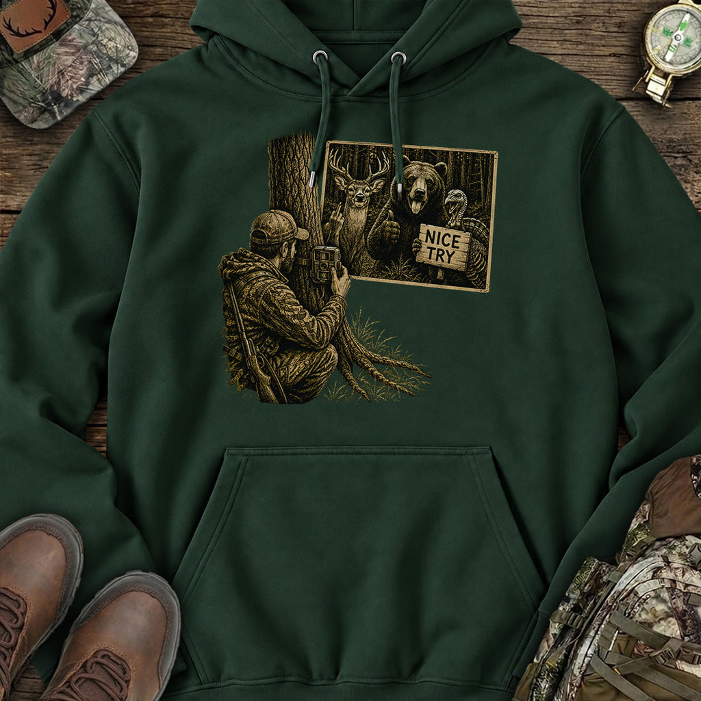 Nice Try Hunting Prank Hoodie product image 4