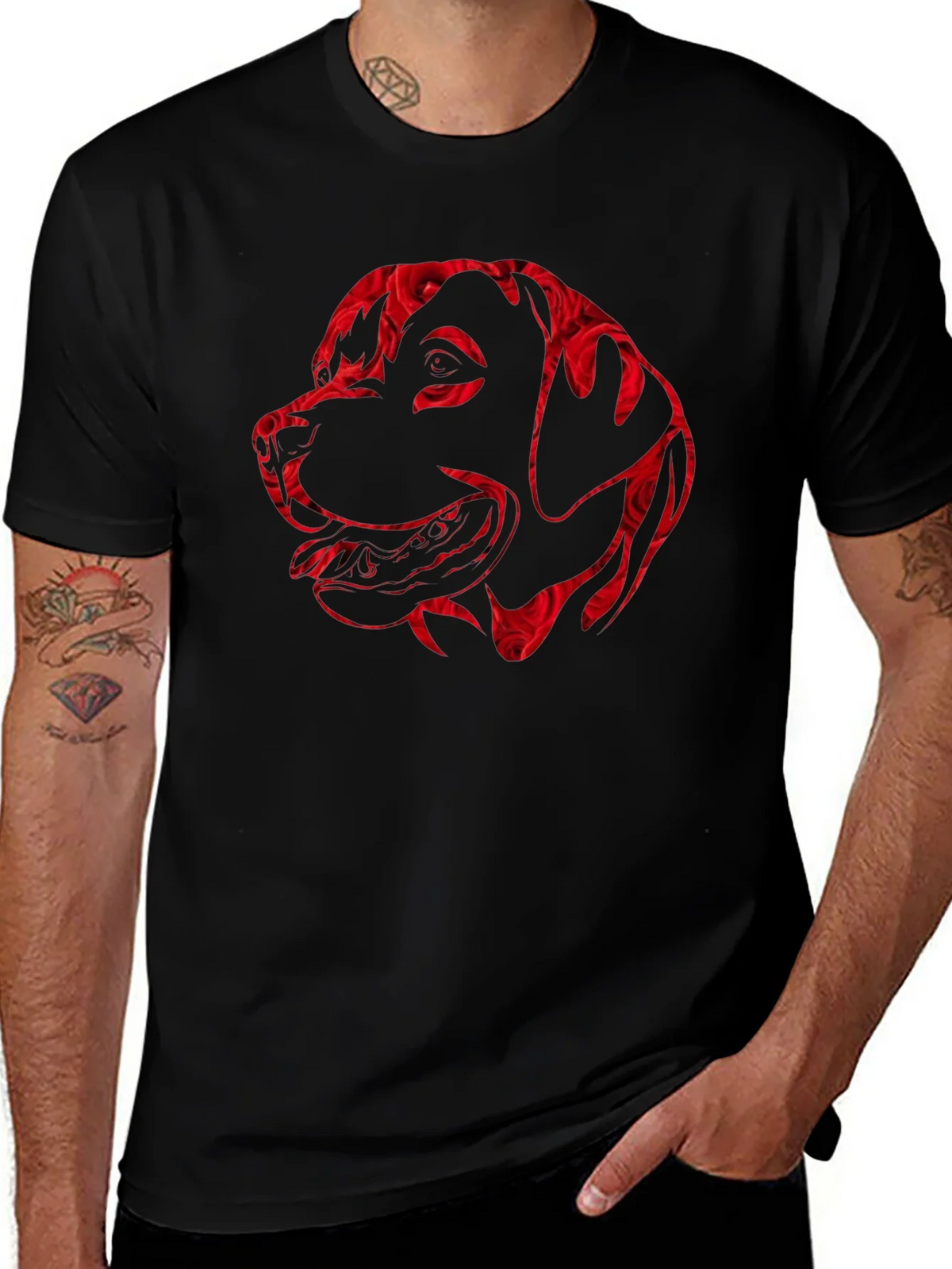 Dog Lovers Rose Print Tee product image 1