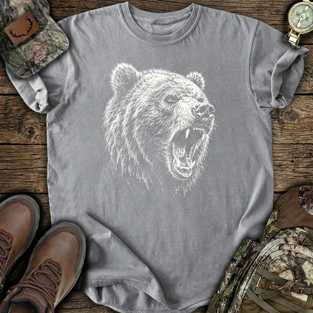 Roaring Grizzly Bear T-Shirt product image 3