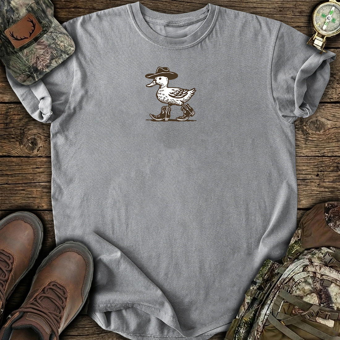 Funny Cowboy Duck T-Shirt product image 6