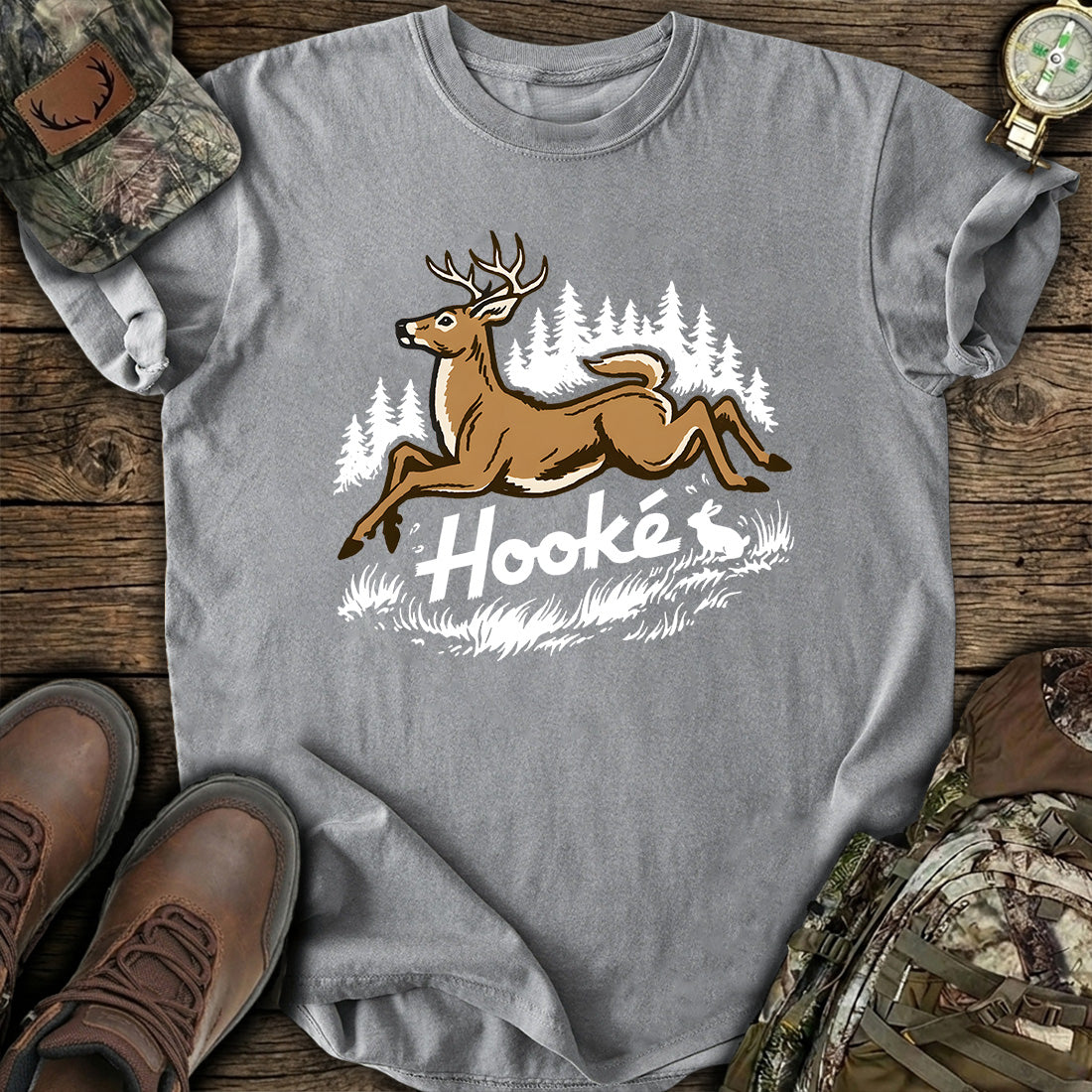 Hooke Deer Hunting Vintage T-Shirt product image 3