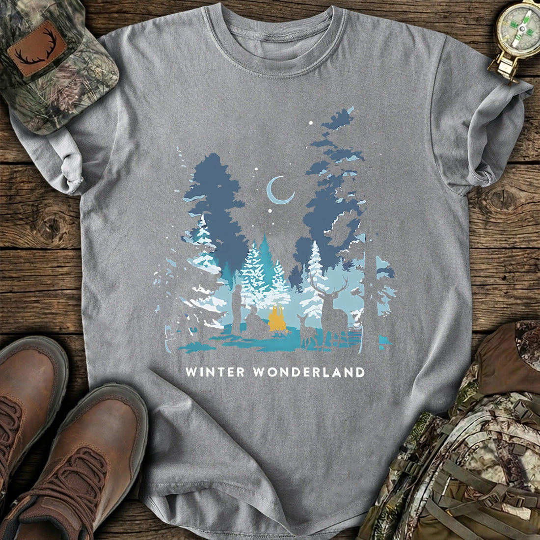 Winter Deer Camp T-Shirt product image 5