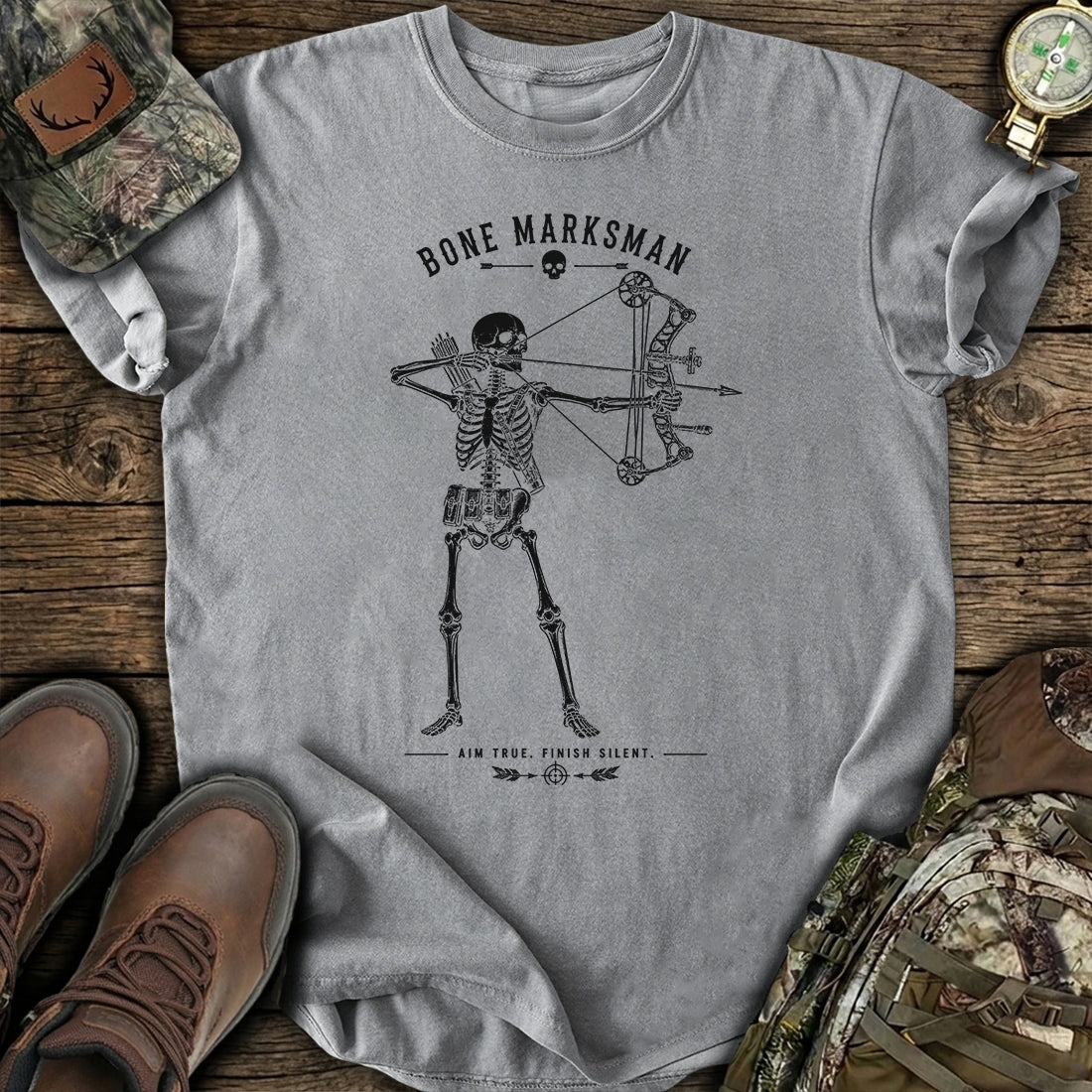 Skeleton Bowhunter T-Shirt product image 4