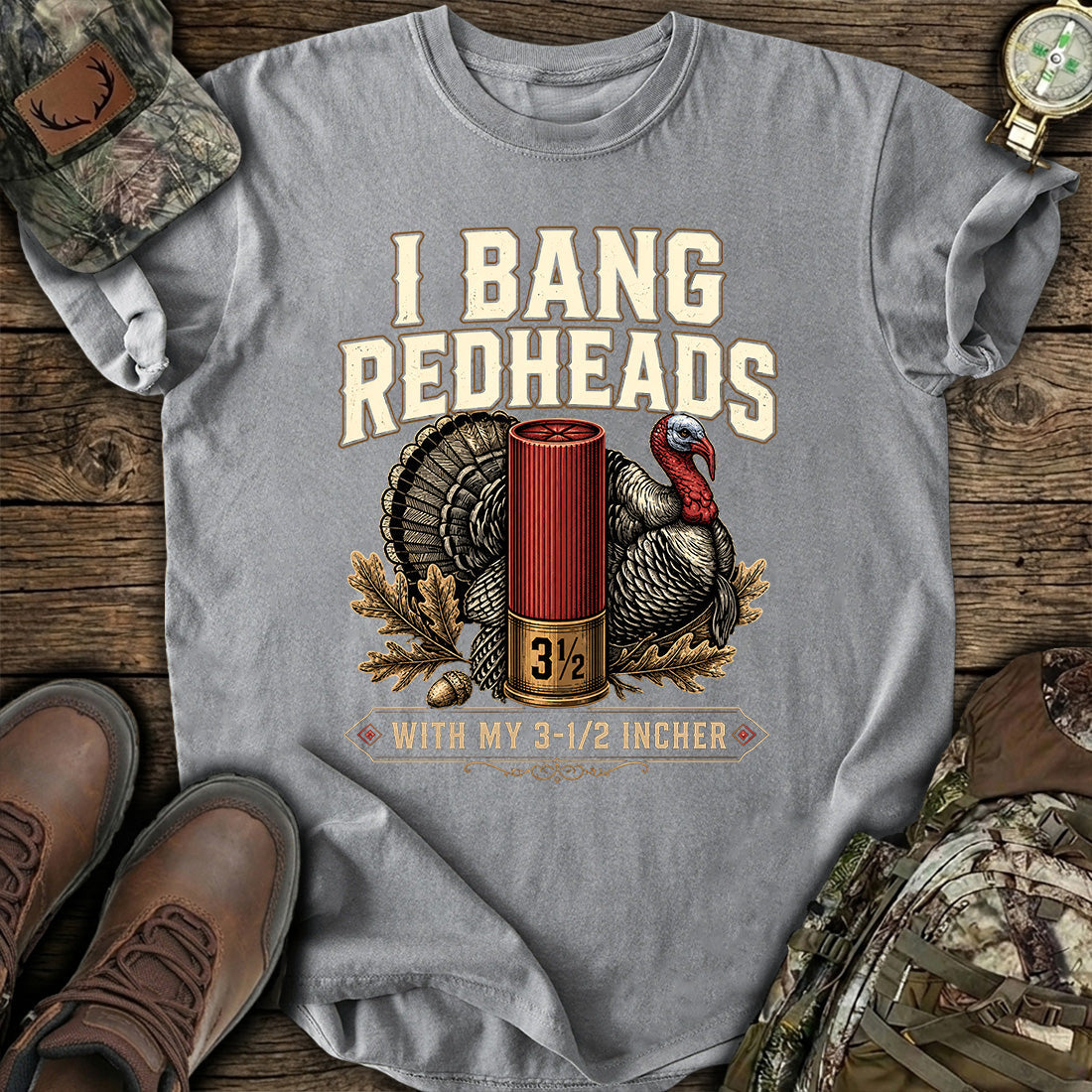 Funny Turkey Hunter T-Shirt product image 3