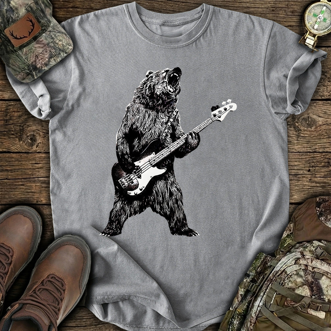Rock Bear Guitar T-Shirt product image 5