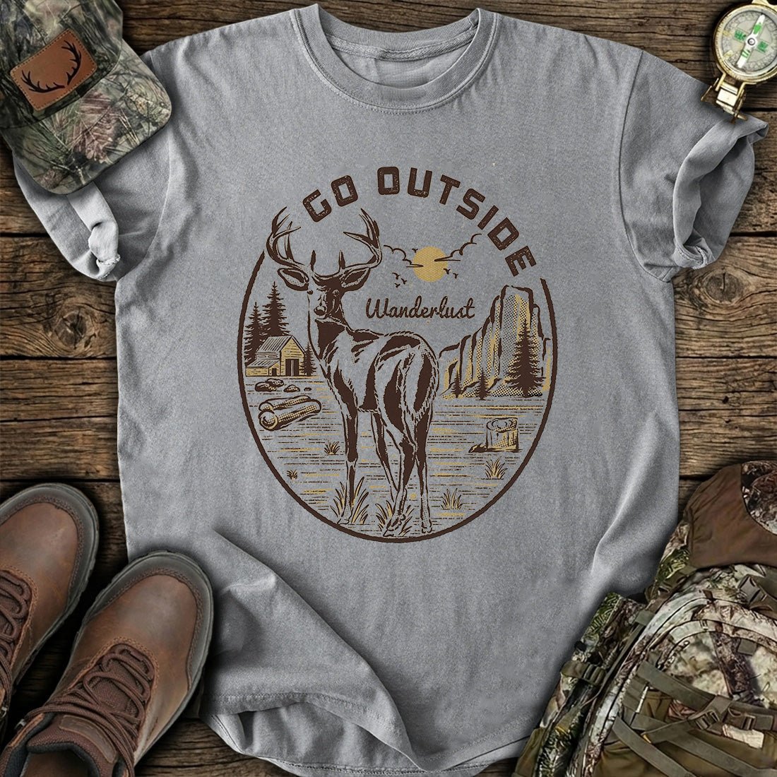 Outdoor Deer Wanderlust T-Shirt product image 5