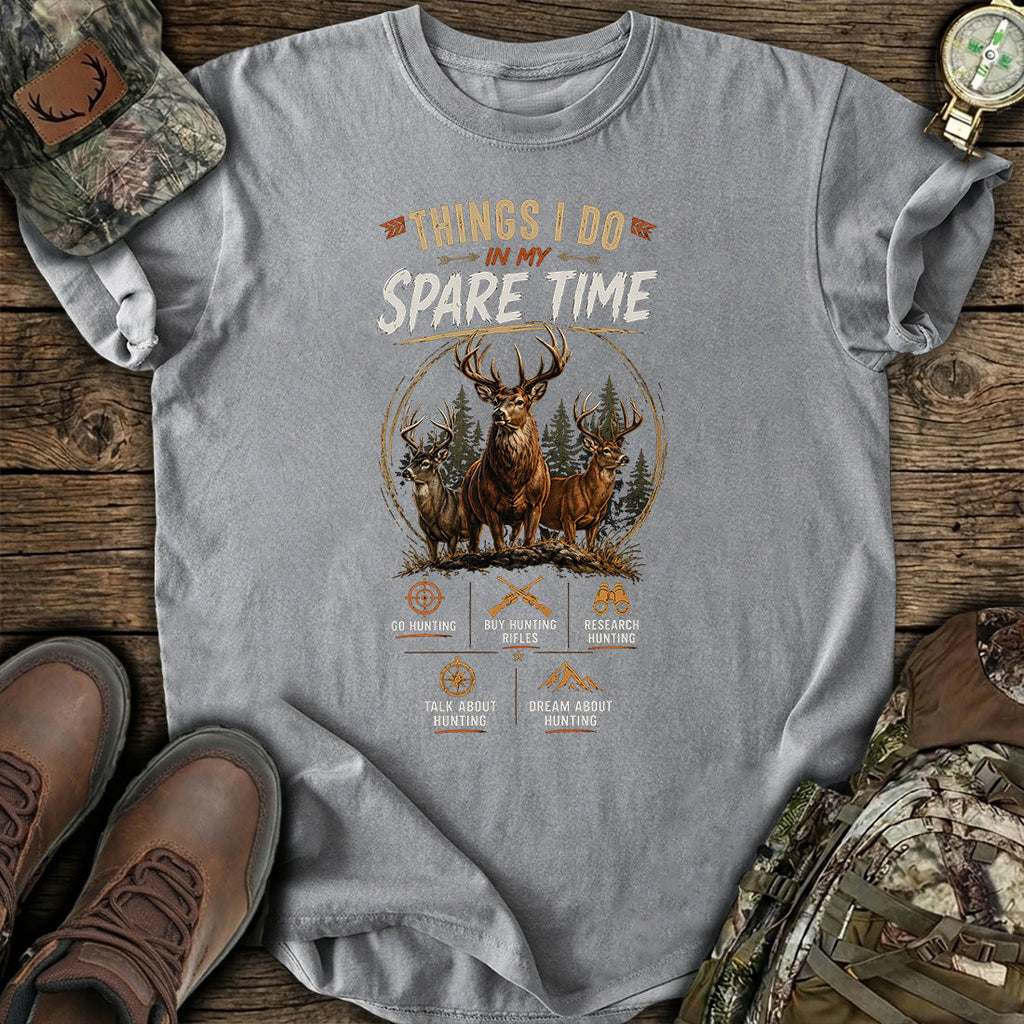 Hunting Spare Time Funny T-Shirt product image 2