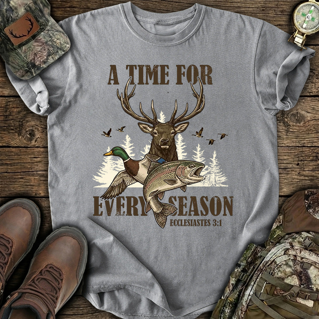 Hunt Fish Deer Duck T-Shirt product image 2