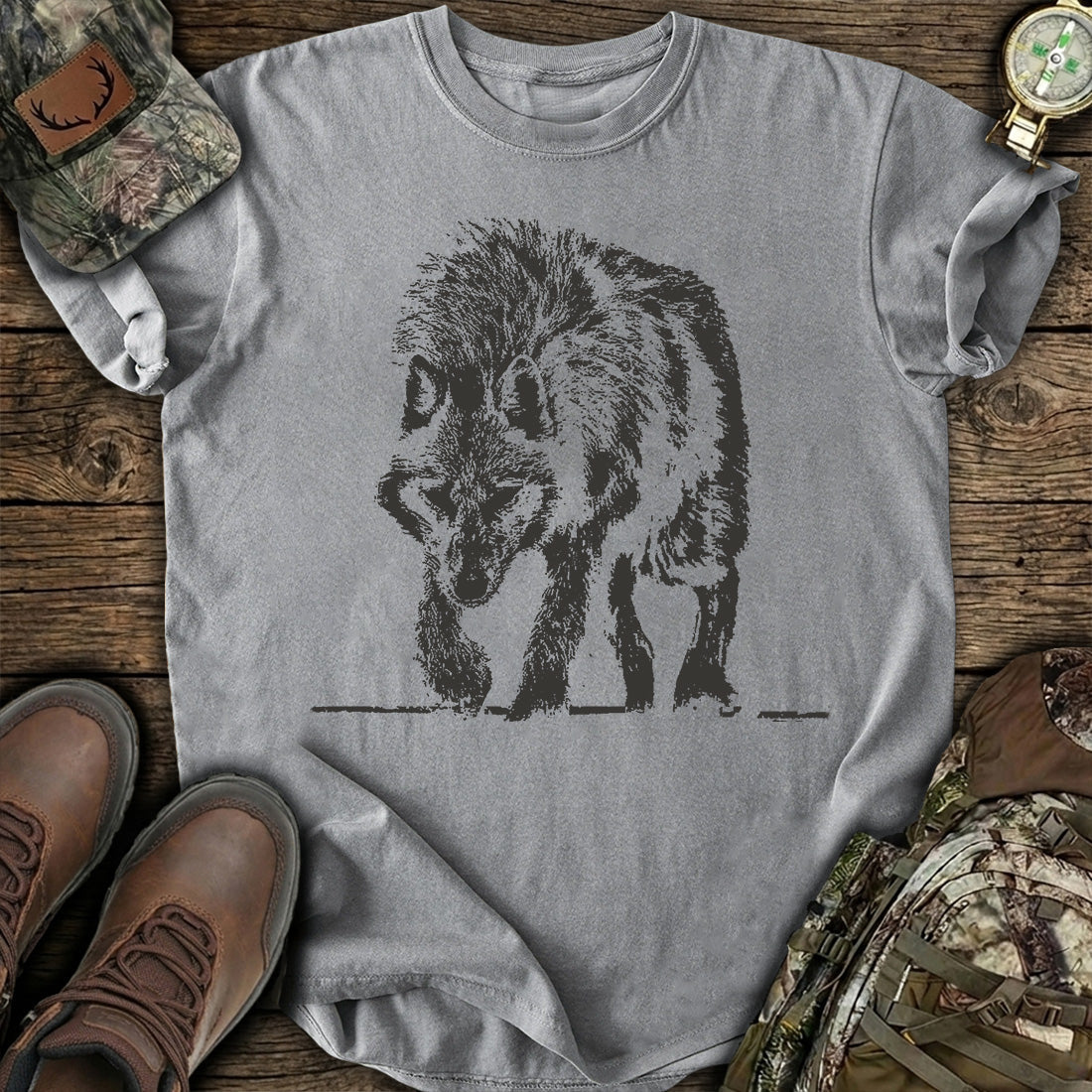 Wild Wolf Hunter T-Shirt product image 3