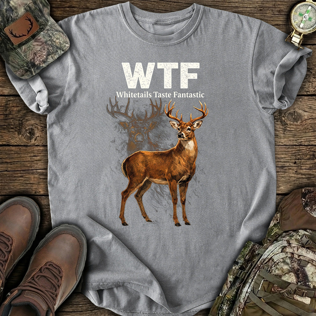 Whitetail Deer Funny Hunting T-Shirt product image 4