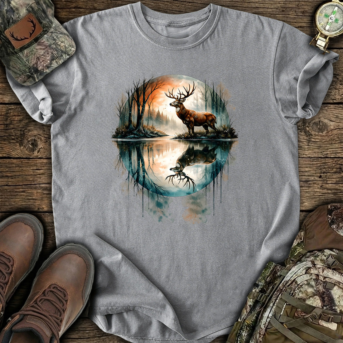 Deer Reflection Nature T-Shirt product image 5
