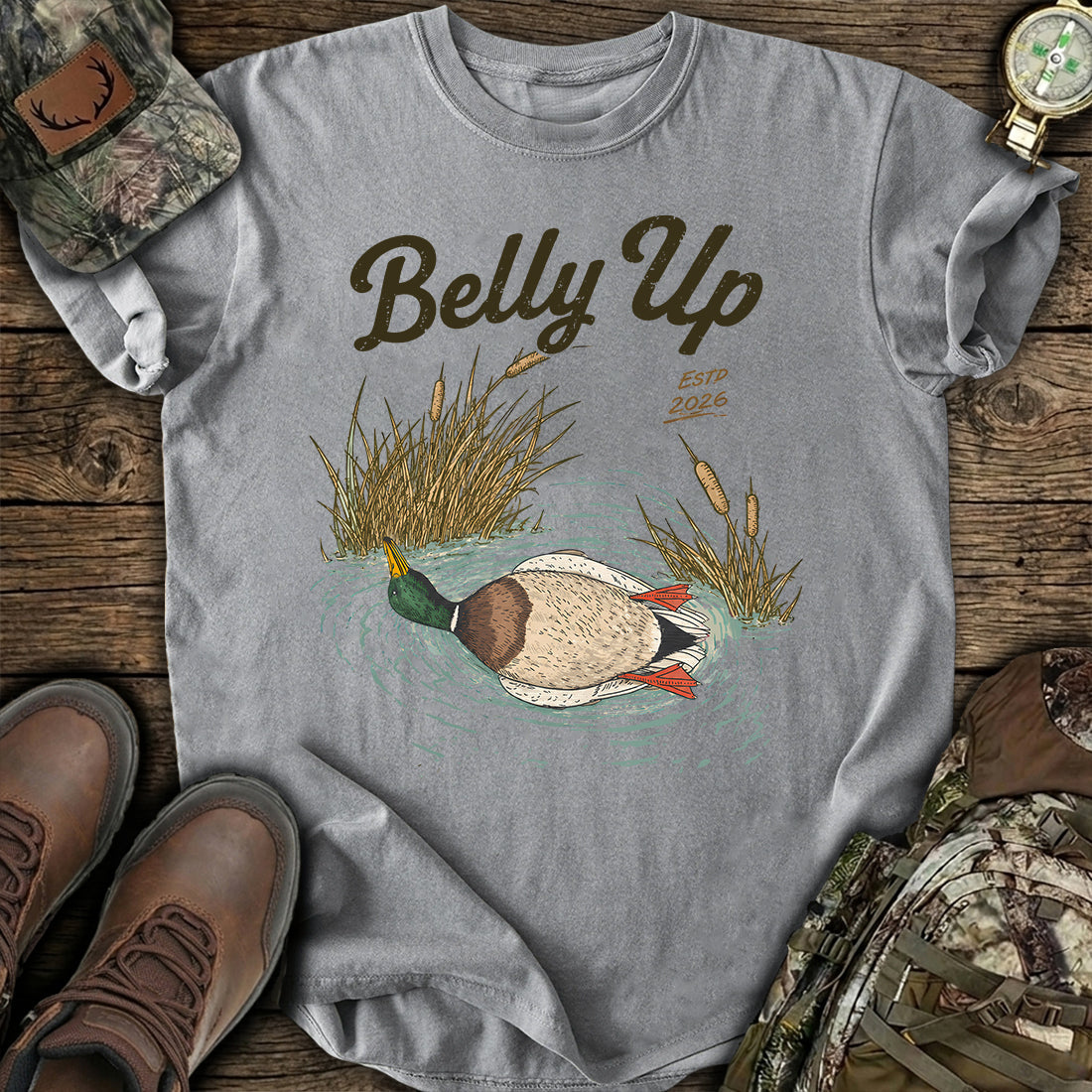 Duck Hunting Belly Up T-Shirt product image 7