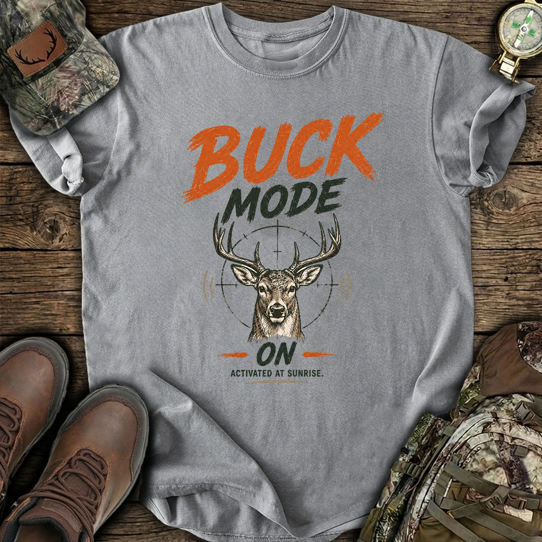 Sunrise Buck Mode On T-Shirt product image 5