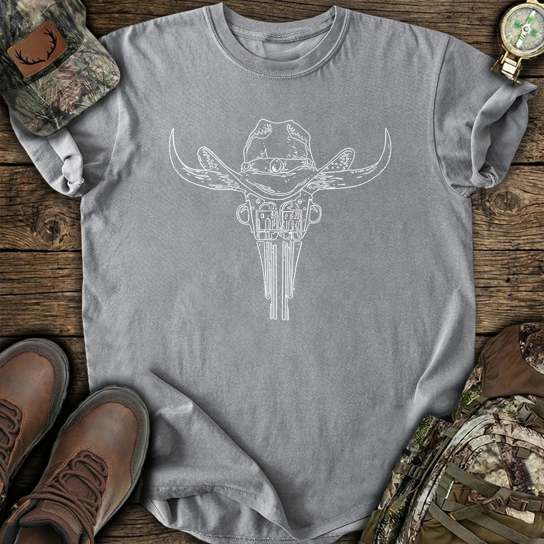 Outlaw Horns Revolver T-Shirt product image 4