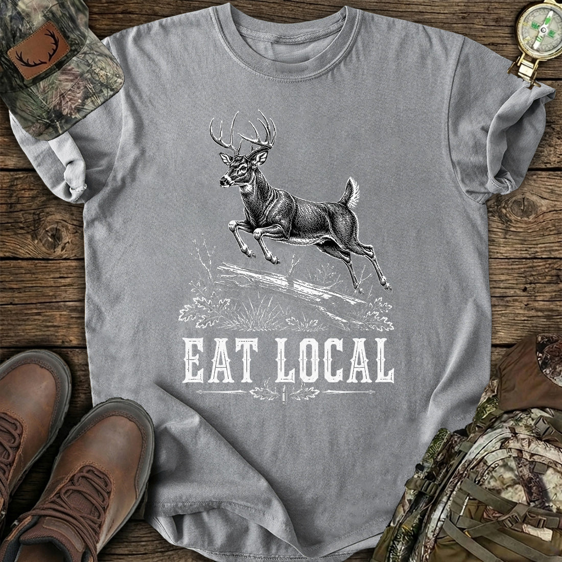 Eat Local Deer T-Shirt product image 6