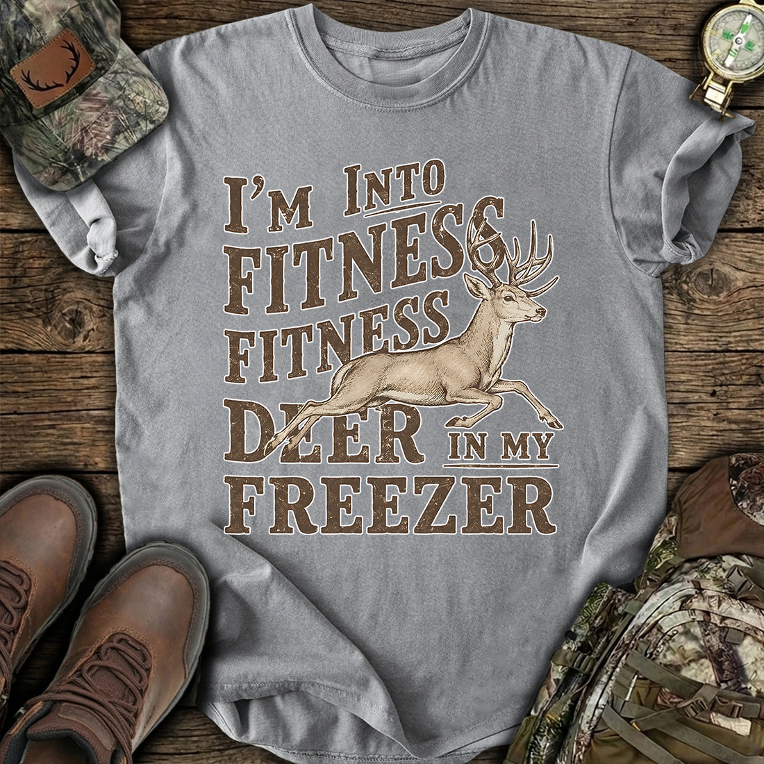 Funny Deer Freezer Fitness T-Shirt product image 2