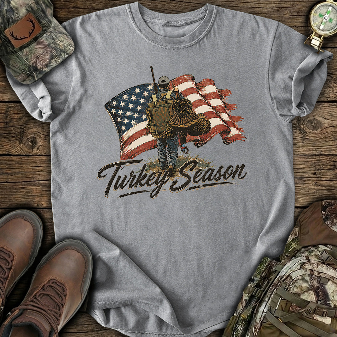 Patriotic Turkey Hunt T-Shirt product image 6