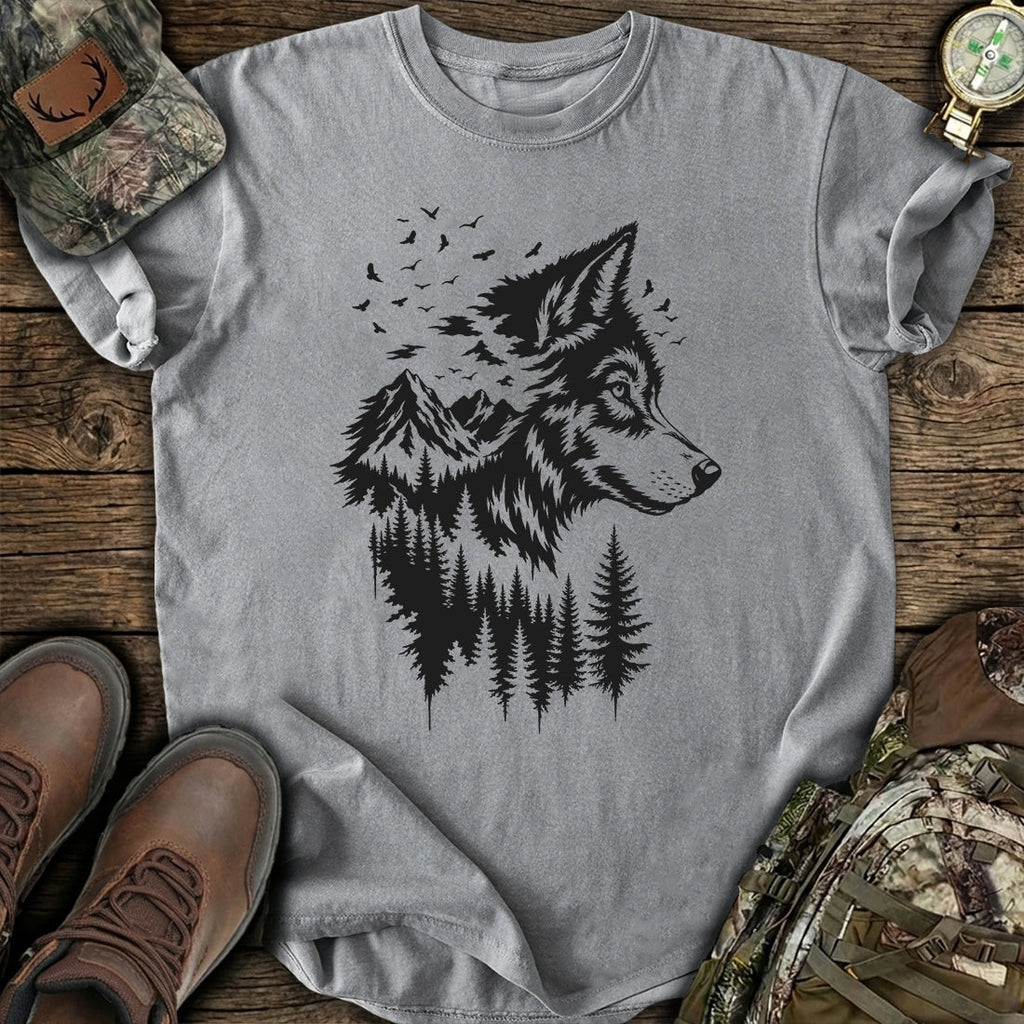 Lone Wolf Forest T-Shirt product image 6