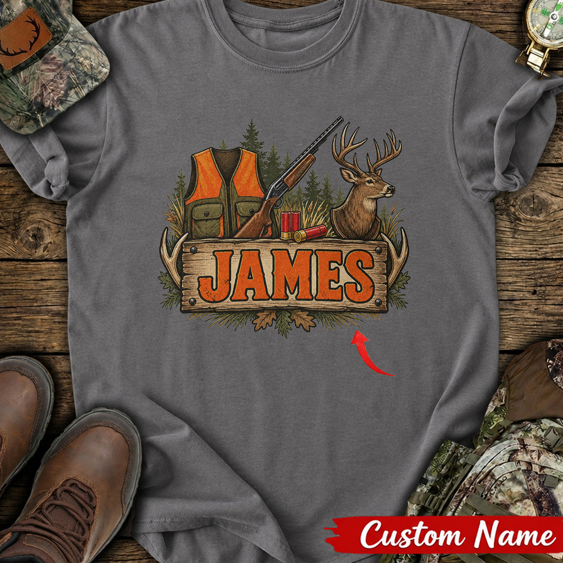 Custom Deer Hunter T-Shirt product image 3