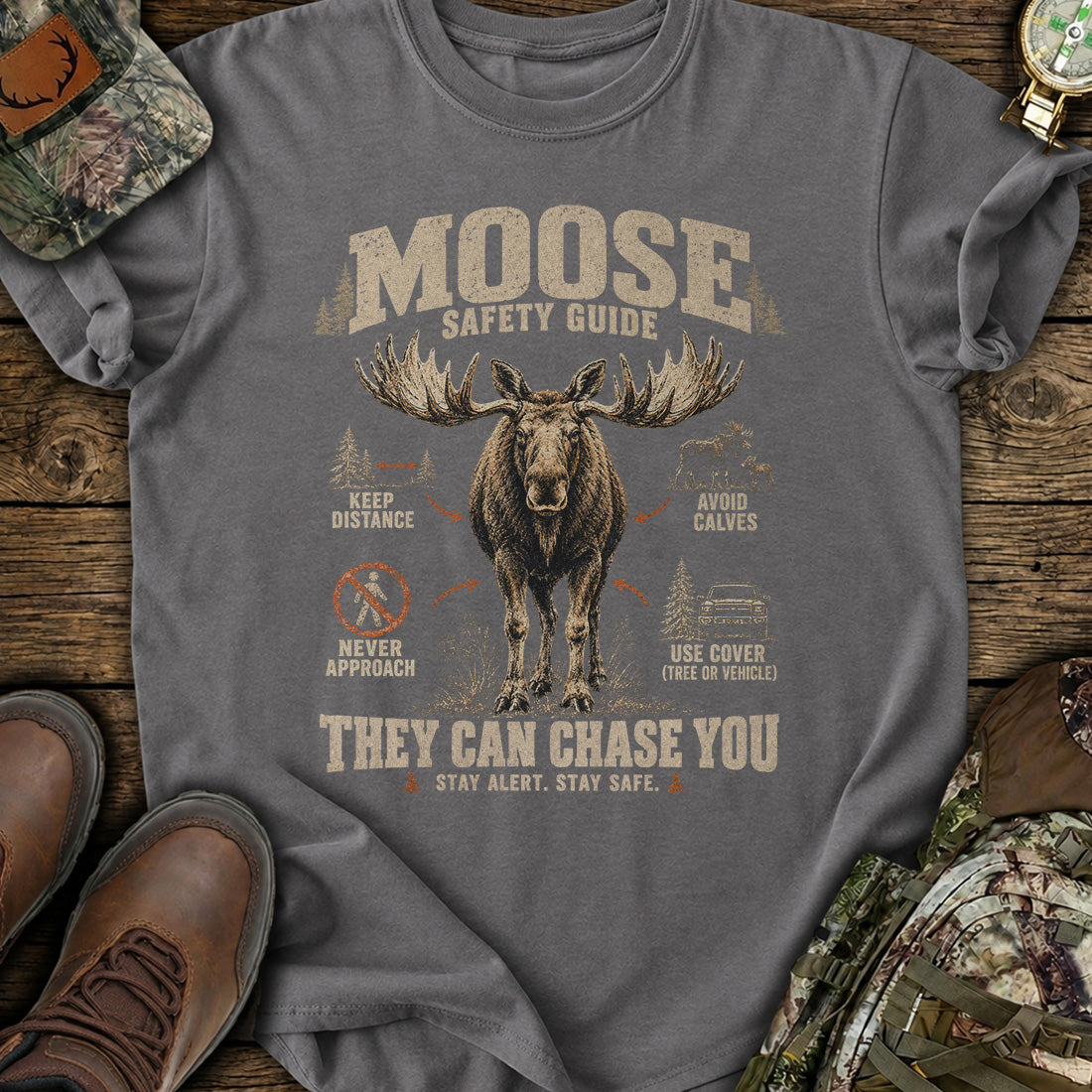Wild Moose Warning T-Shirt product image 5