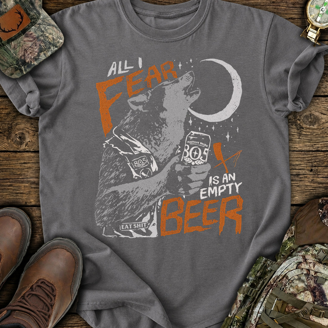 Moonlit Wolf Beer T-Shirt product image 4