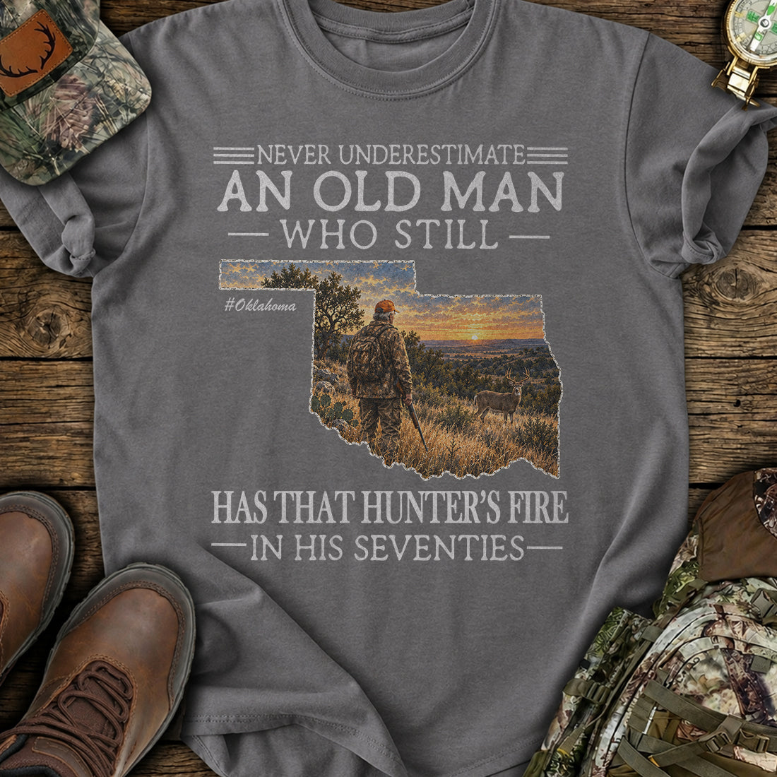Oklahoma Hunter Fire T-Shirt product image 5