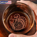 Badass Turkey Engraved Whiskey Glass – Funny Hunting Whiskey Glass 2025 Limited Edition for Hunters & Drinking Lovers