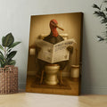 Smoking Turkey Canvas – Funny Bathroom Wall Art for Hunters & Farmhouse Decor