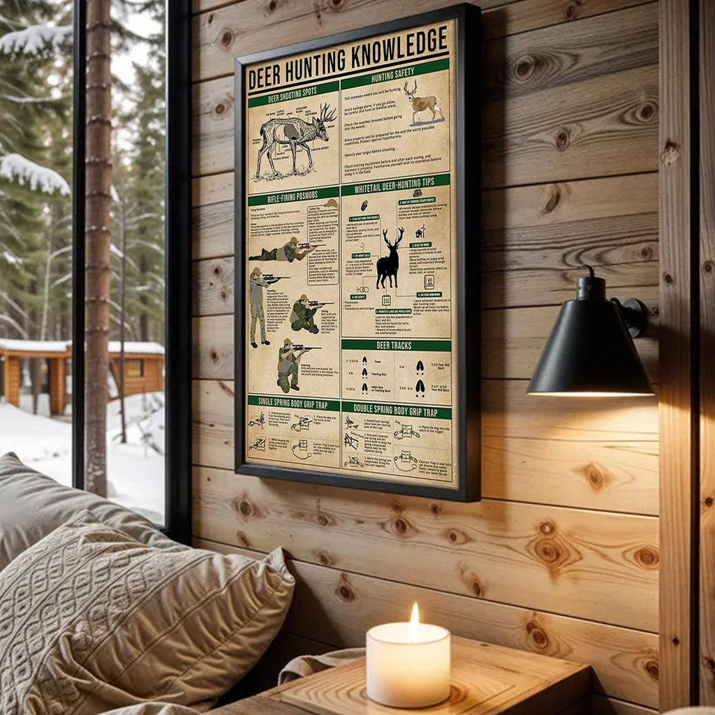 Deer Hunting Knowledge Canvas Art - Hunting Tips, Safety & Rifle Firing Guide