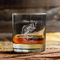 Personalized Bass Fishing Whiskey Glass – Custom Engraved Fisherman Gift with Name 2025