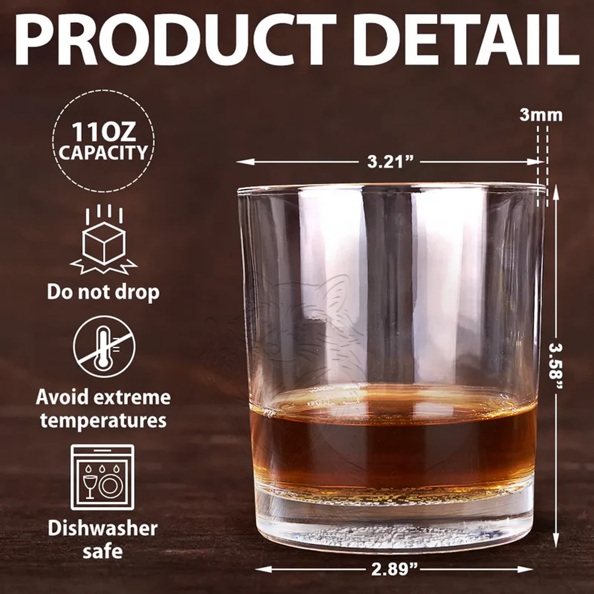 Raccoon Hunting Engraved Whiskey Glass, Gift for Men, Rustic Wildlife Barware