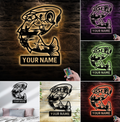 Personalized Fishing Metal Sign WITH LED/WITHOUT LED – Rustic Angler Wall Art