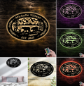 Personalized Bear Metal Sign WITH LED/WITHOUT LED – Custom Name Cabin Wall Art