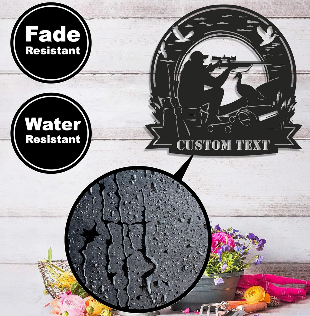 Personalized Duck Hunting Metal Sign WITH LED/WITHOUT LED – Custom Name Hunter Wall Art
